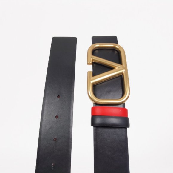 Valentino Garavani V-LOGO Reversible Leather Belt - 40MM - Picture 4 of 6